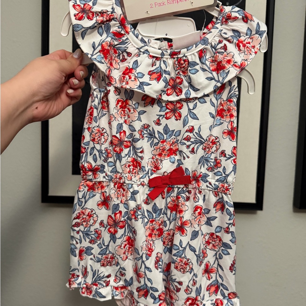 Floral Ruffle Toddler  Romper